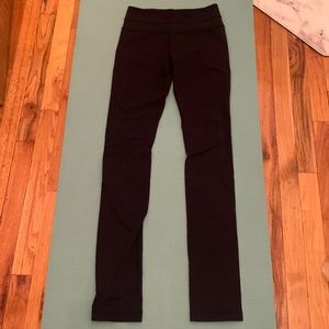 Lululemon Black Low Waisted Long Leggings